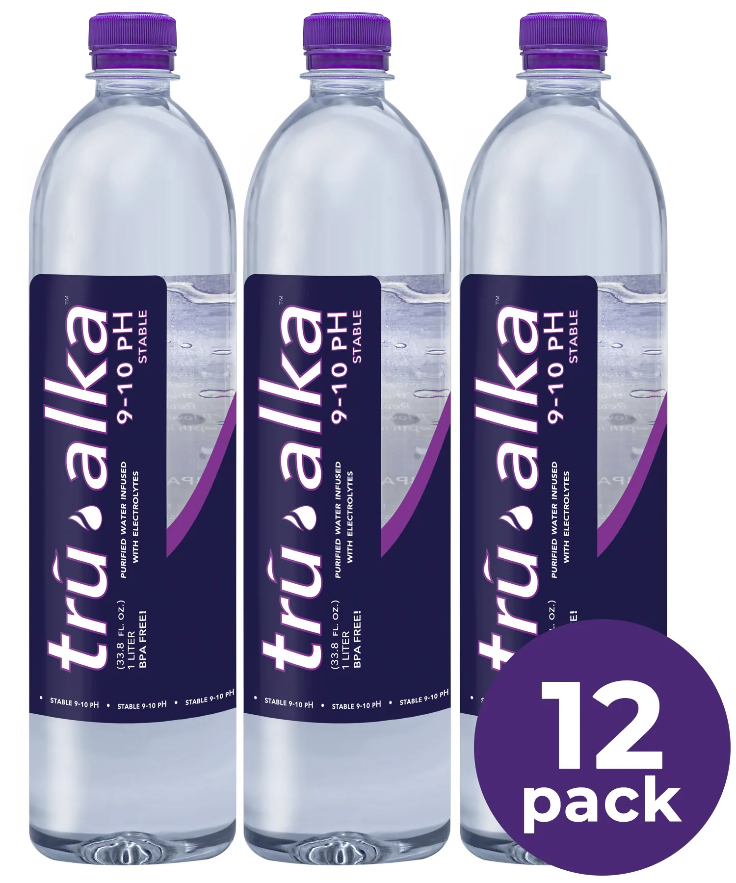 Case of "Tru" Alkaline Water (12 pack 1 Liter) image