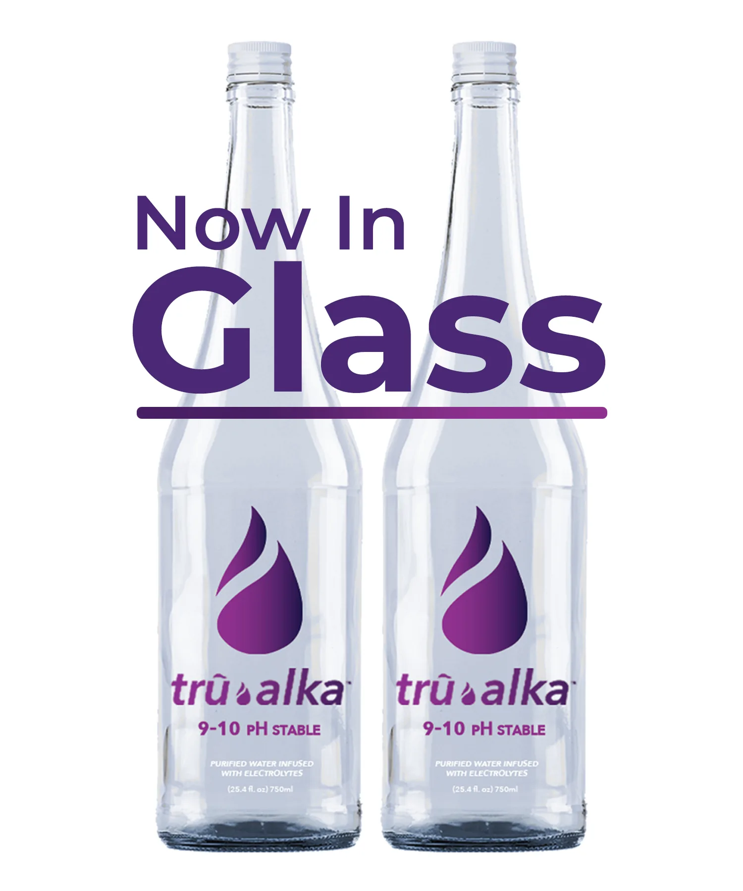 New Glass - 12 Pack (25.4 oz.) "Tru Alka" Alkaline Water image